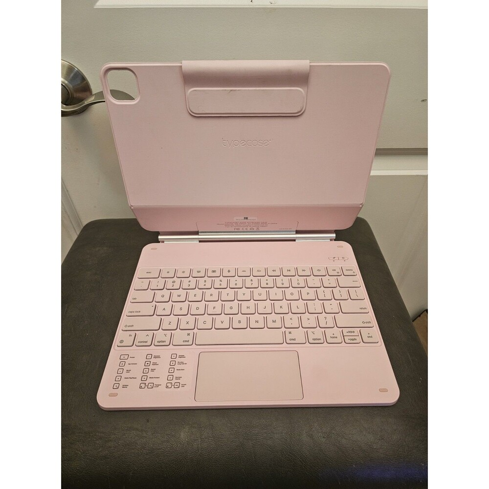 Typecase Wireless Bluetooth Keyboard Case Cover Pink 360 Swivel Trackpad